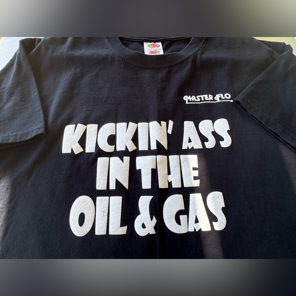 Mens Oil & Gas Graphic T-Shirt Y2K